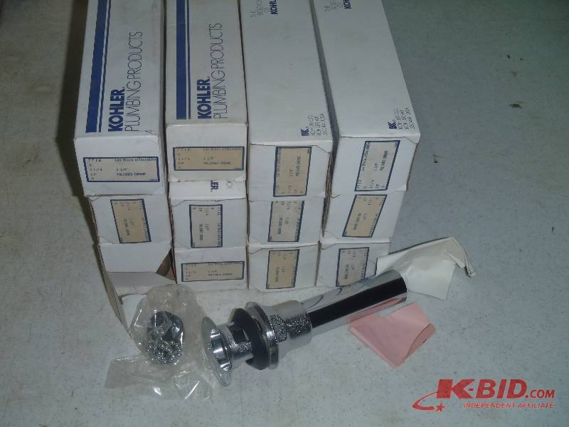 lot 212 image: Twelve (12) Kohler 7715 Chrome Sink Drains