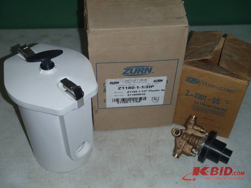 lot 378 image: Zurn Z-7201-SS Valve and Z1180-1-12IP Floor Interceptor