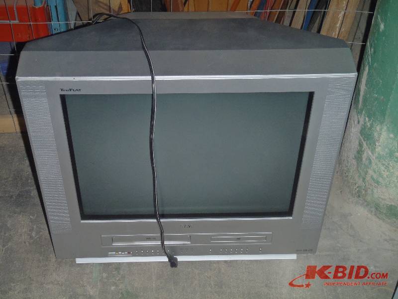 lot 391 image: TV with VideoDVD Player.  Tested, Works.