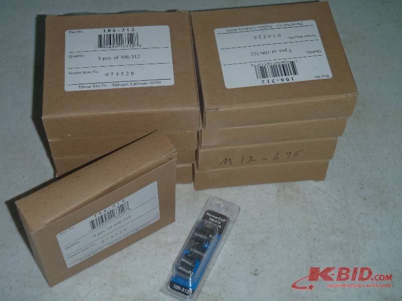 lot 65 image: Nine Boxes (5 Packages per Box) of Perma-Coil 106-312 Thread Repair Coil 12x1.75mm