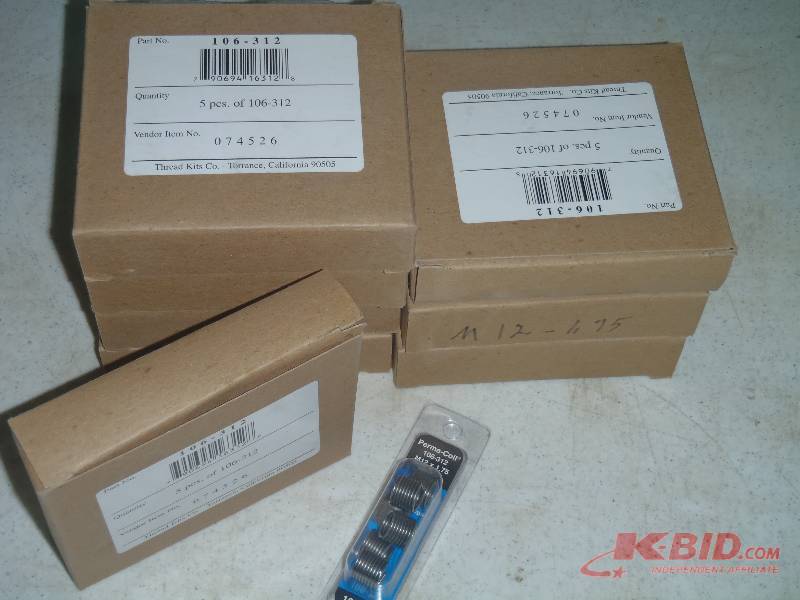 lot 68 image: Eight Boxes (5 Packages per Box) of Perma-Coil 106-312 Thread Repair Coil 12x1.75mm