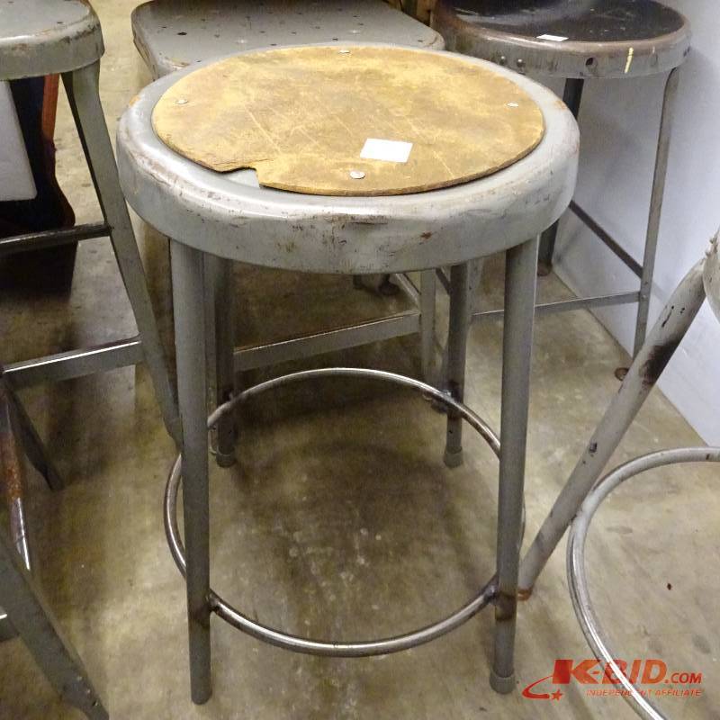 lot 51 image: Metal Shop Stool
