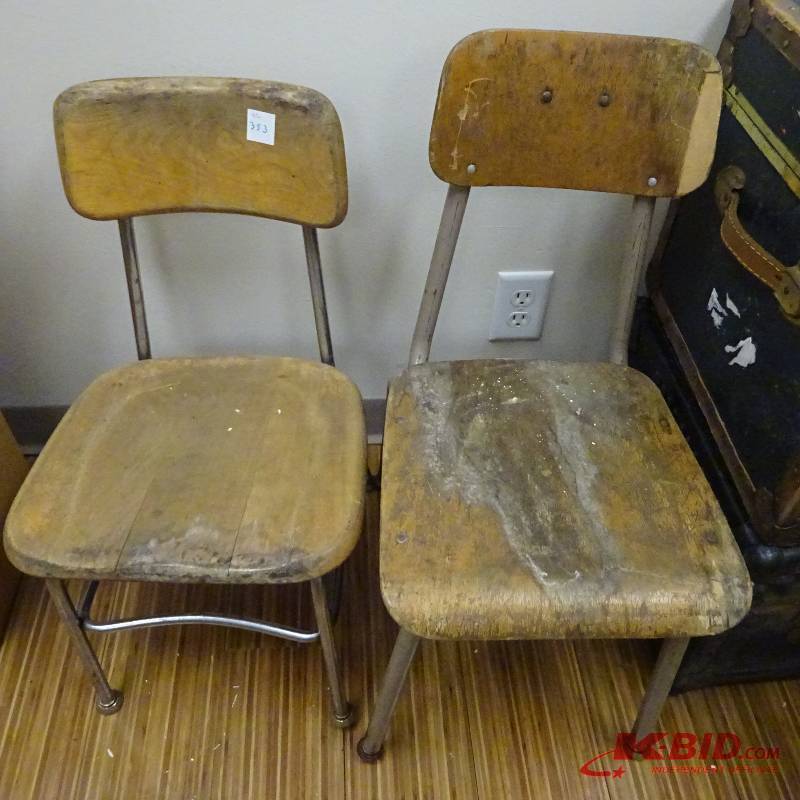 lot 353 image: School Chairs