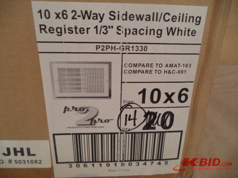 lot 25 image: SidewallCeiling Registers