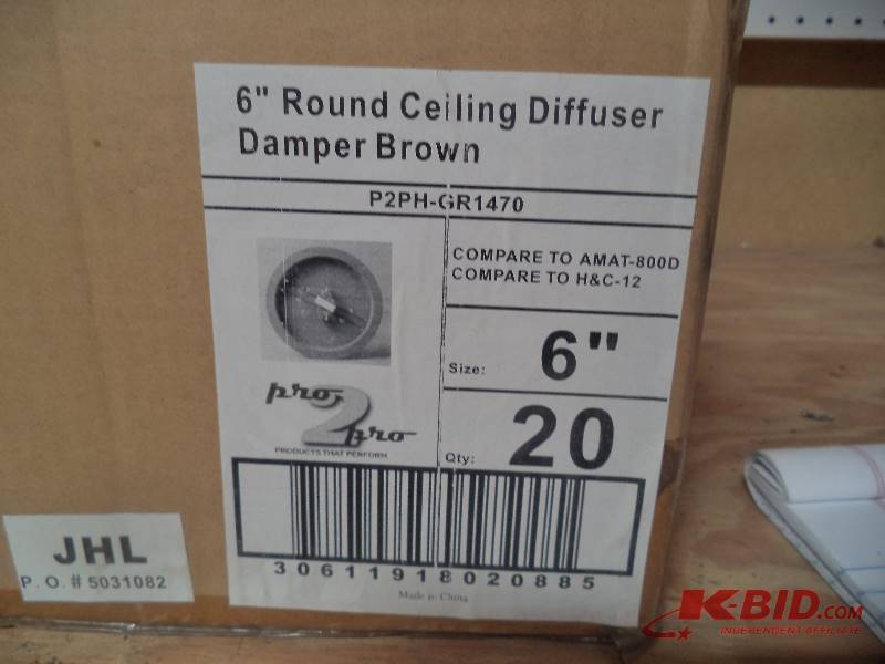lot 38 image: 6 round ceiling diffusers