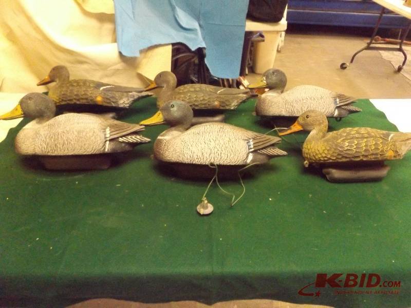 lot 24 image: 6 Duck Decoys
