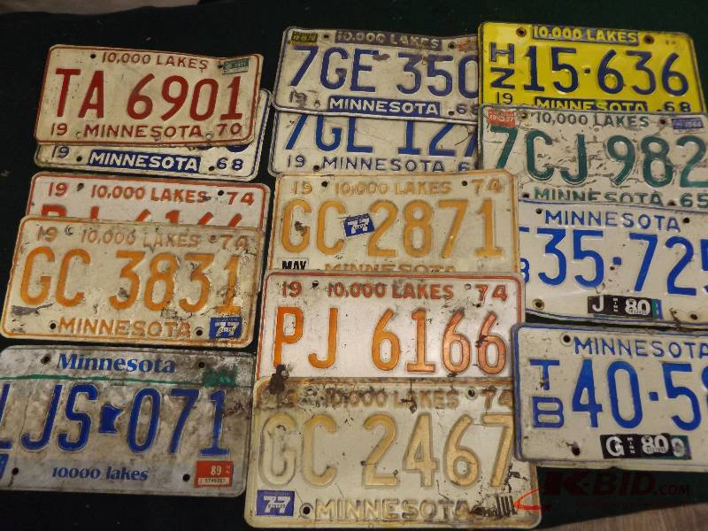 lot 26 image: 12 MM and ND license Plates