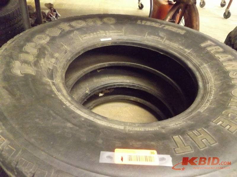 lot 36 image: 2 Firestone Trans Force HT Tires