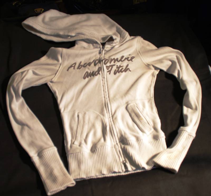 Teen - Abercrombie & Fitch Hooded White Sweatshirt