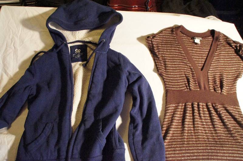 Teen SO Blue Sweatshirt - S & Wet Seal Shirt - Med