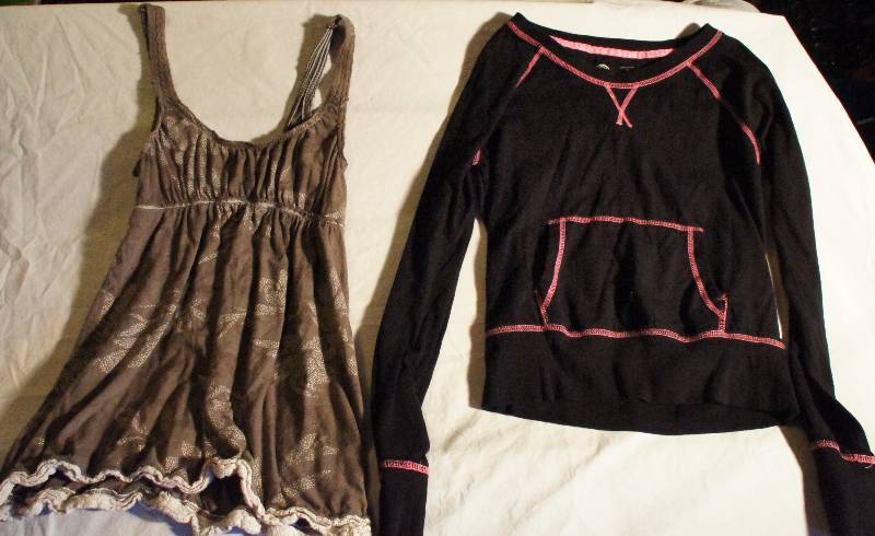 Teen SO Black and Pink Top - M & Abercrombie Shirt - XLG