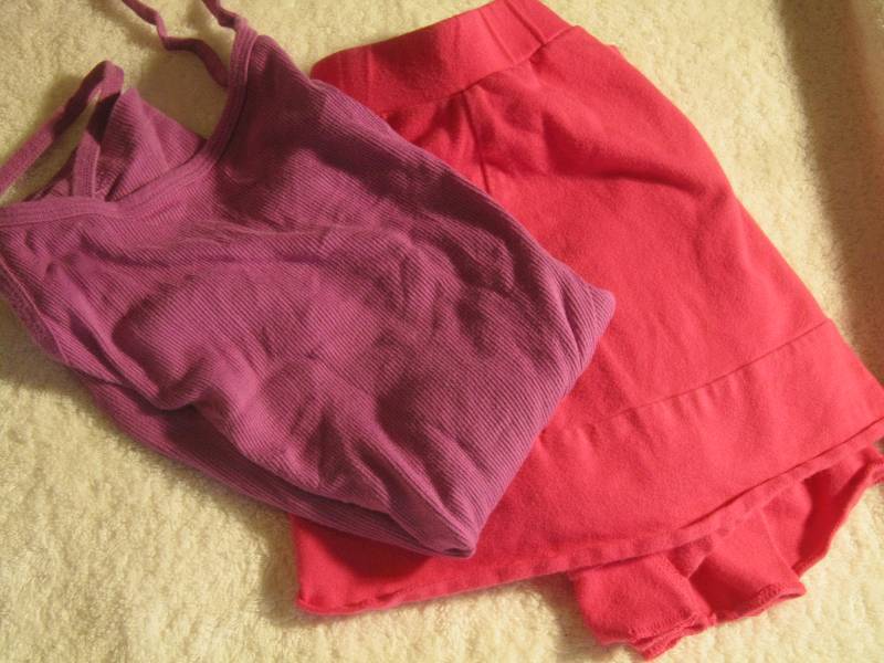 Pink Skort Size 7 - 8 & Purple Top 8 - 10