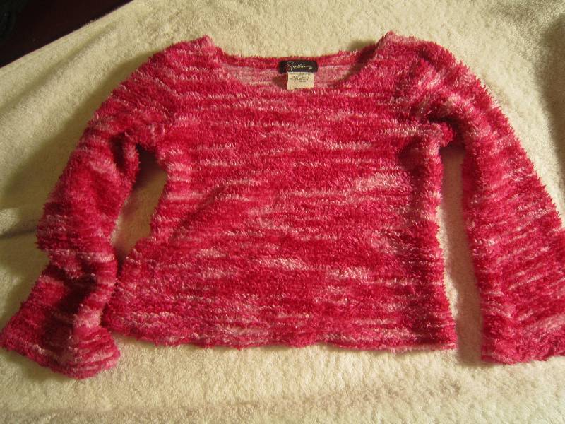 Pink Speckless Top Fluffy Comfy - Size Medium (4-6)