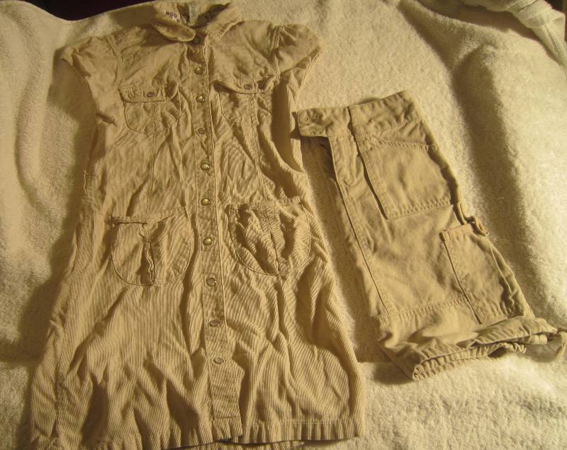 Old Navy White Jean Dress - Size 7 and Limited Too Skirt - Size 7