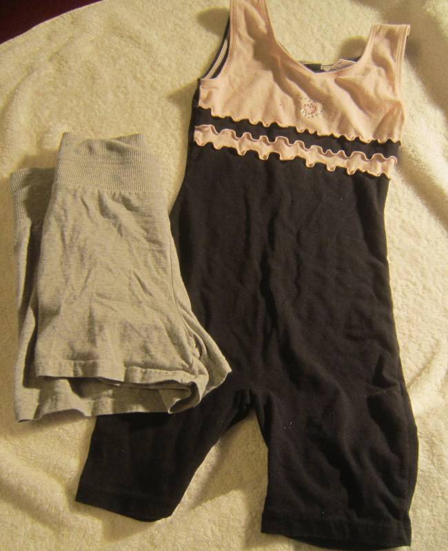Grey Shorts - Size 7-8 and Freestyle Dance Leotard - Size 7 - 8