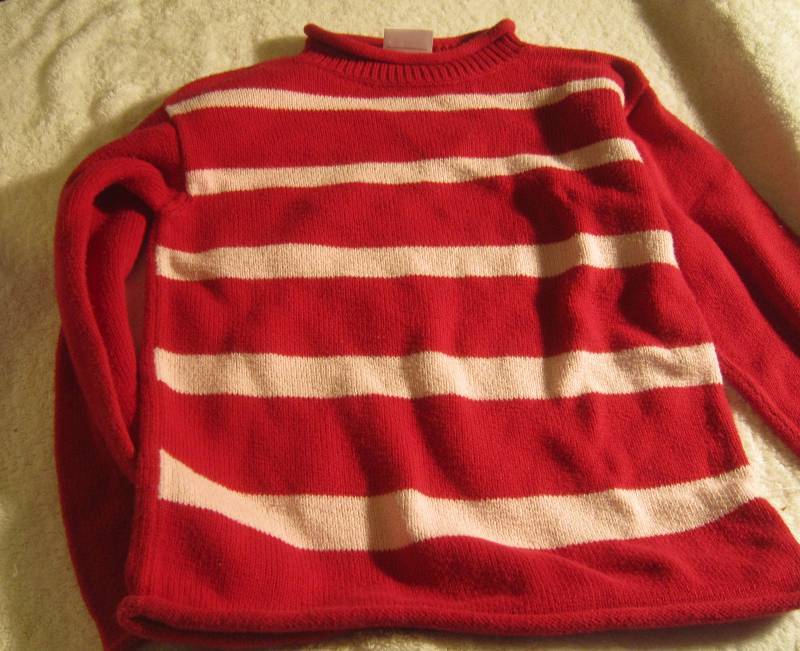 Mama Anderson Red and White Sweater