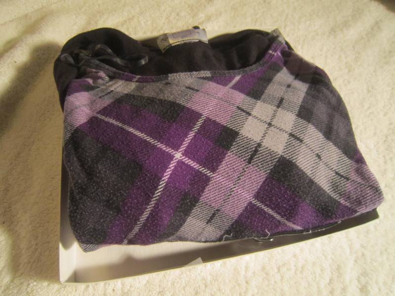 Plaid Black and Purple Dress - Size 14