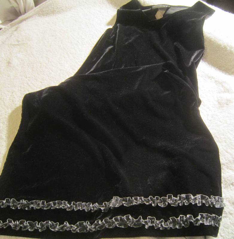 WH NEXT Black Velvet Dress - Size 10