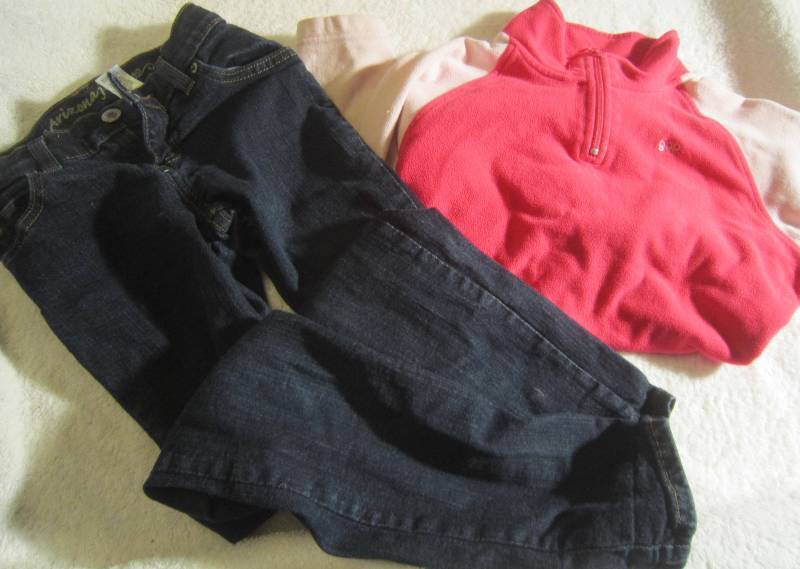 Gap Pink Sweat Shirt Size 10 and Arizona Jeans - Size 10 Slim