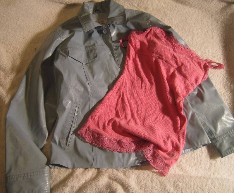Justice Pink Camisole Size 10 and Blue Coat Size S