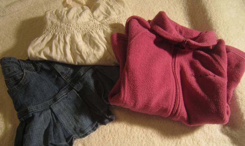 Arizona Blue Jean Skort - Size 10 Slim, White Top - Size 10 and Columbia Sportswear Size 10 - 12