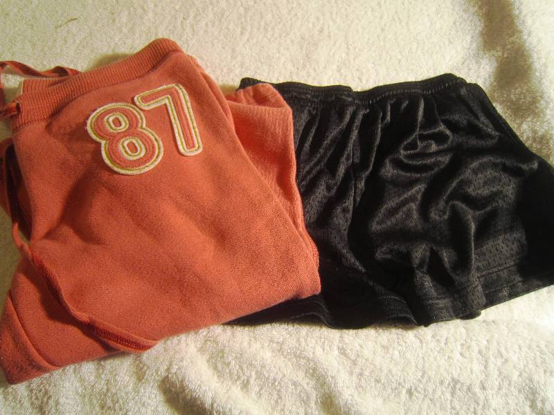 Aeropostale Pink Sweat Pants - Size Teen M and Reebok Black Shorts - Size Teen M