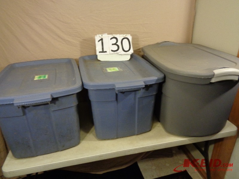 3 Totes with lids
