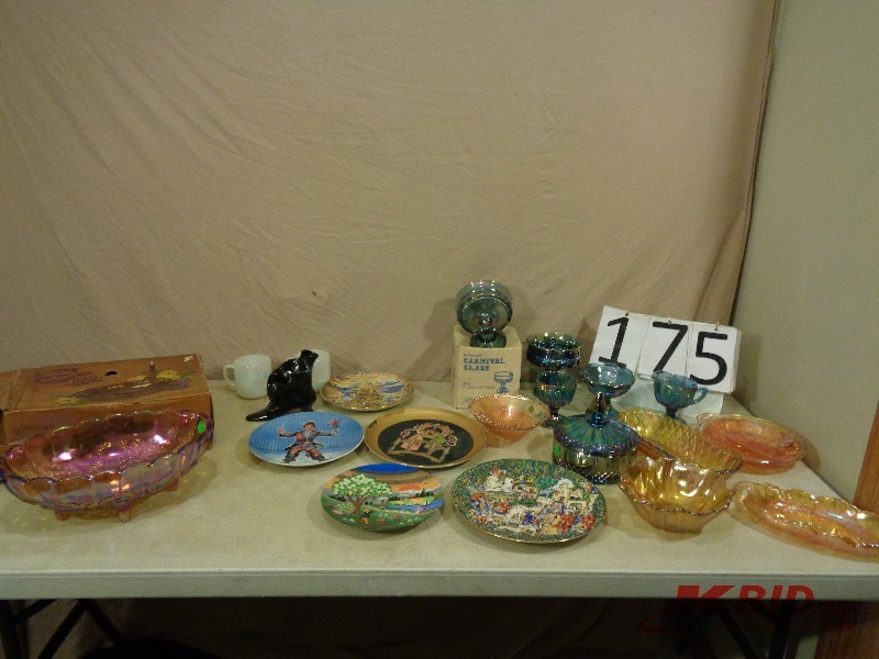 Collectible plates and Carnival Glass