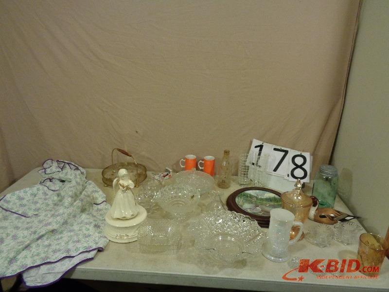 Hand Carved Duck, glassware and more.