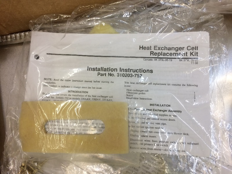 lot 26 image: Lennox Heat Exchanger - Cell replacement kit  3 cells  PN 310203-752 - New in the box