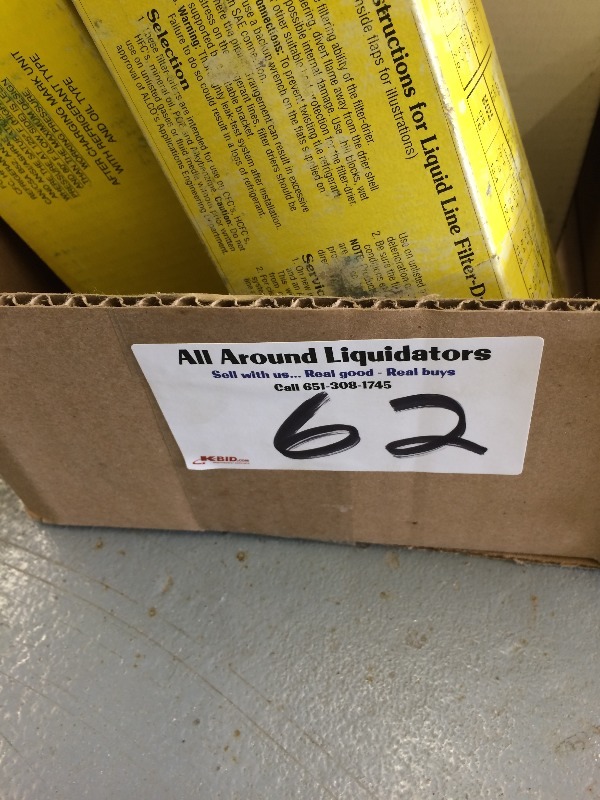 lot 62 image: Filter Driers & sight glass  New in the box  Sealed  Lot of 8