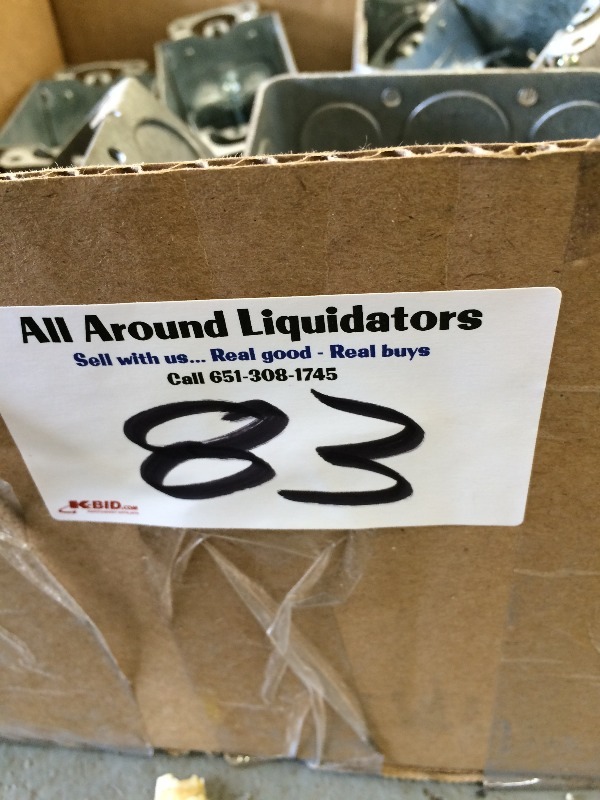lot 83 image: Metal outlet  switch boxes  J boxes