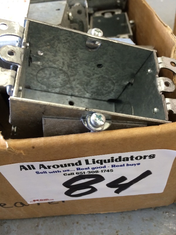 lot 84 image: Metal outlet  switch boxes