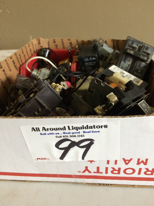lot 99 image: Huge lot of relays, contactors, overload switches, potential relays & misc.  Buy it all at your price