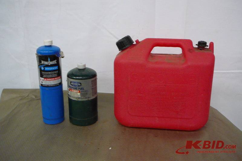 lot 112 image: Gas Can & Propane Fuel
