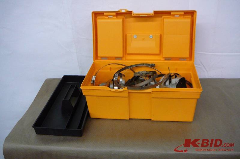 lot 113 image: Tool Box Full of Hose Clamps