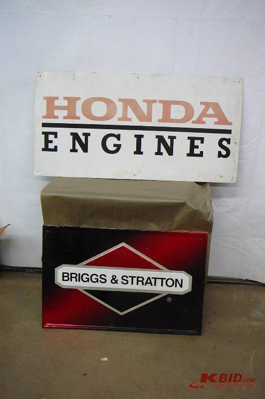 lot 123 image: Lot of Tin Signs Honda