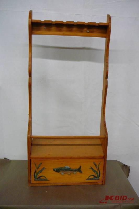 lot 208 image: Fishing Pole Rack