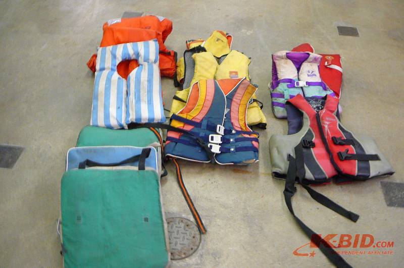 lot 227 image: Lot of Life Jackets and Seat Cous