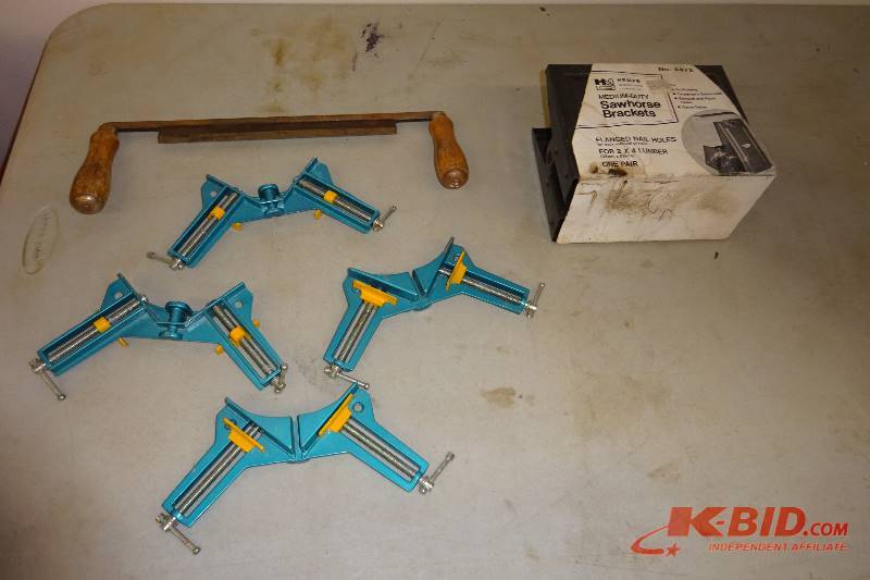Saw Horse Brackets (One Set, Clamps, Blade