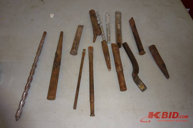 Variety of Chisels, Drill Bits