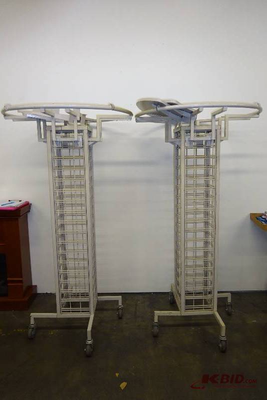 Rolling clothing racks