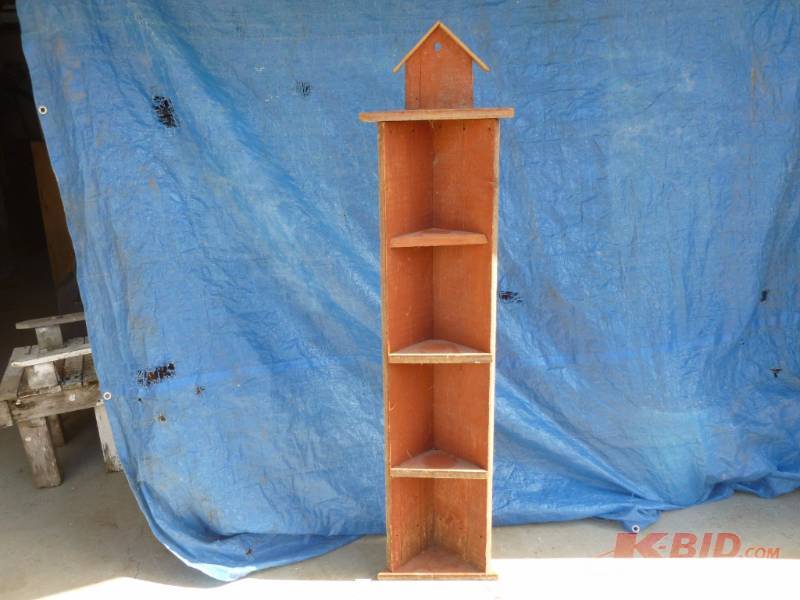 lot 138 image: Barn Wood Corner Shelf