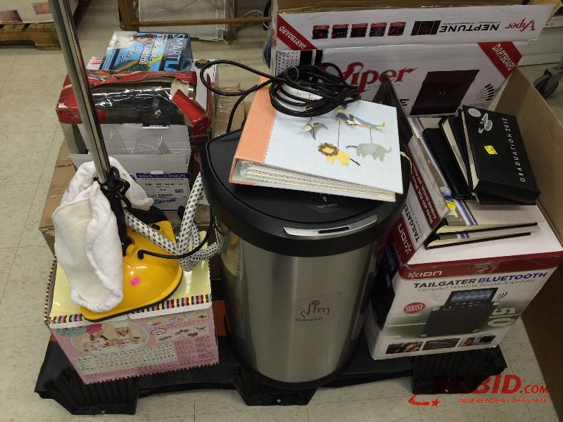 pallet of returned merchandise