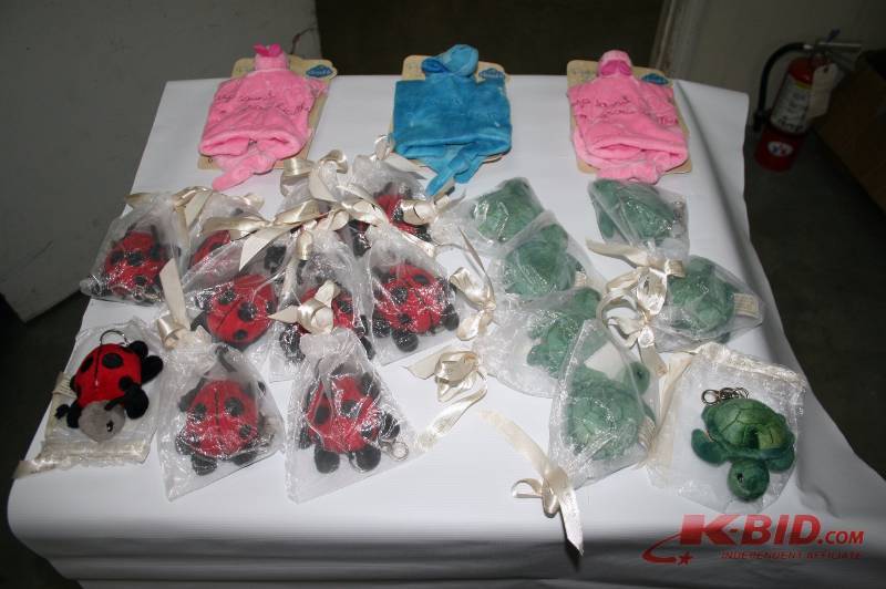 Plush Lady Bug and Turtle key chains and baby blanket toys