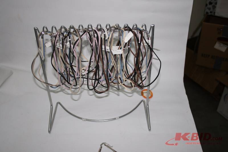 Leather Necklaces and Stand