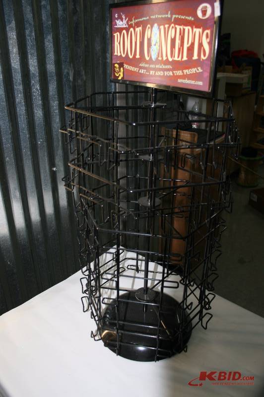 Black Metal counter top swivel display