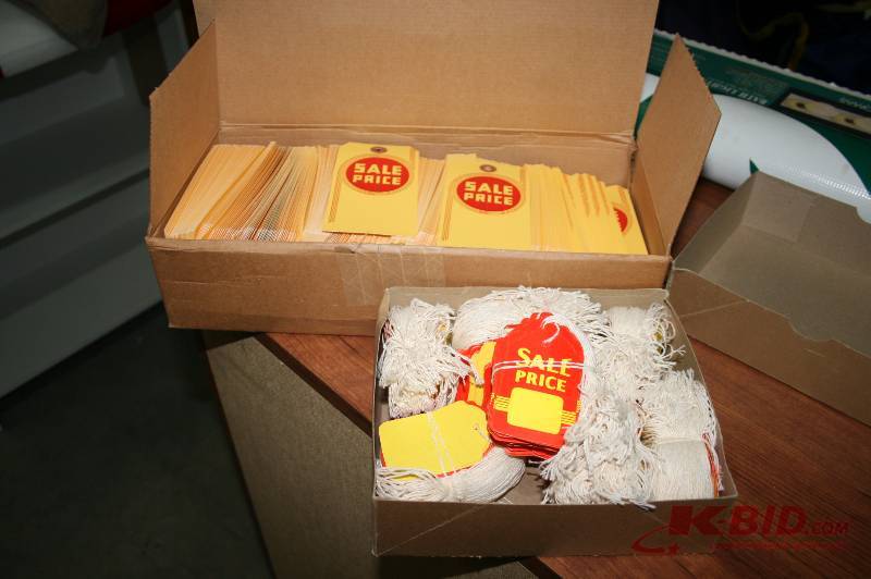 2 boxes Vintage Look sale price tags in 2 sizes