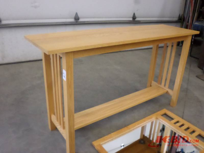 Nice 16x60 Wooden Table With Matc...