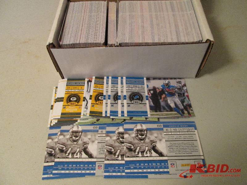lot 111 image: Box of 2011 play off contenders car...
